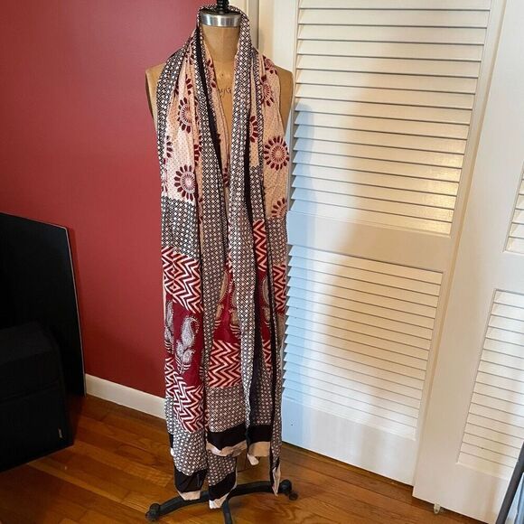 COMMUNITIE | big blanket luxury multicolor patterns scarf wrap - Picture 4 of 9